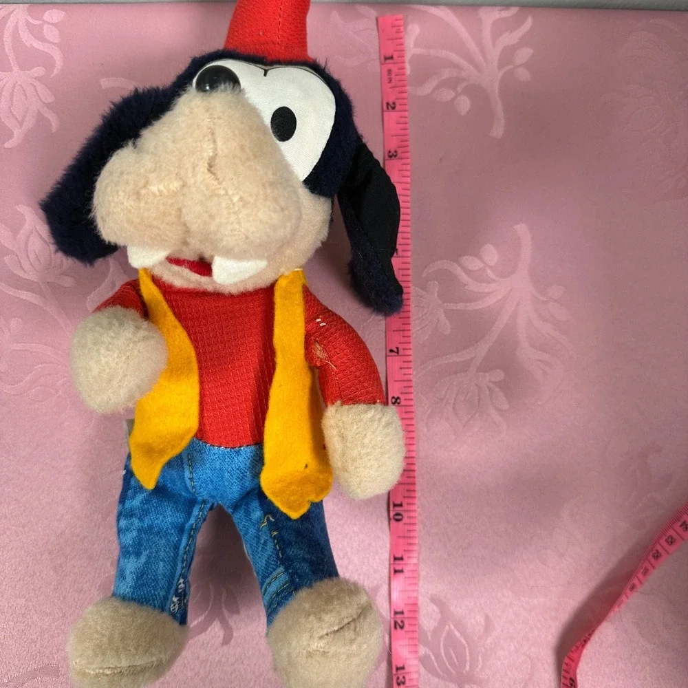 Vintage 1978 Knickerbocker Disney Goofy Plush Toy Red Shirt Yellow Vest 12 inch